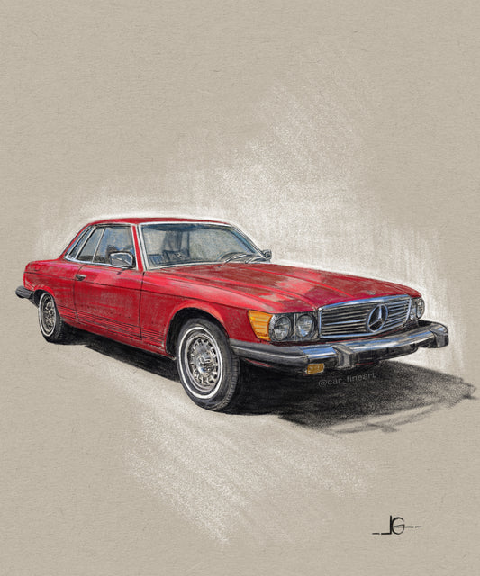 Custom Car Portrait Drawing From Photo