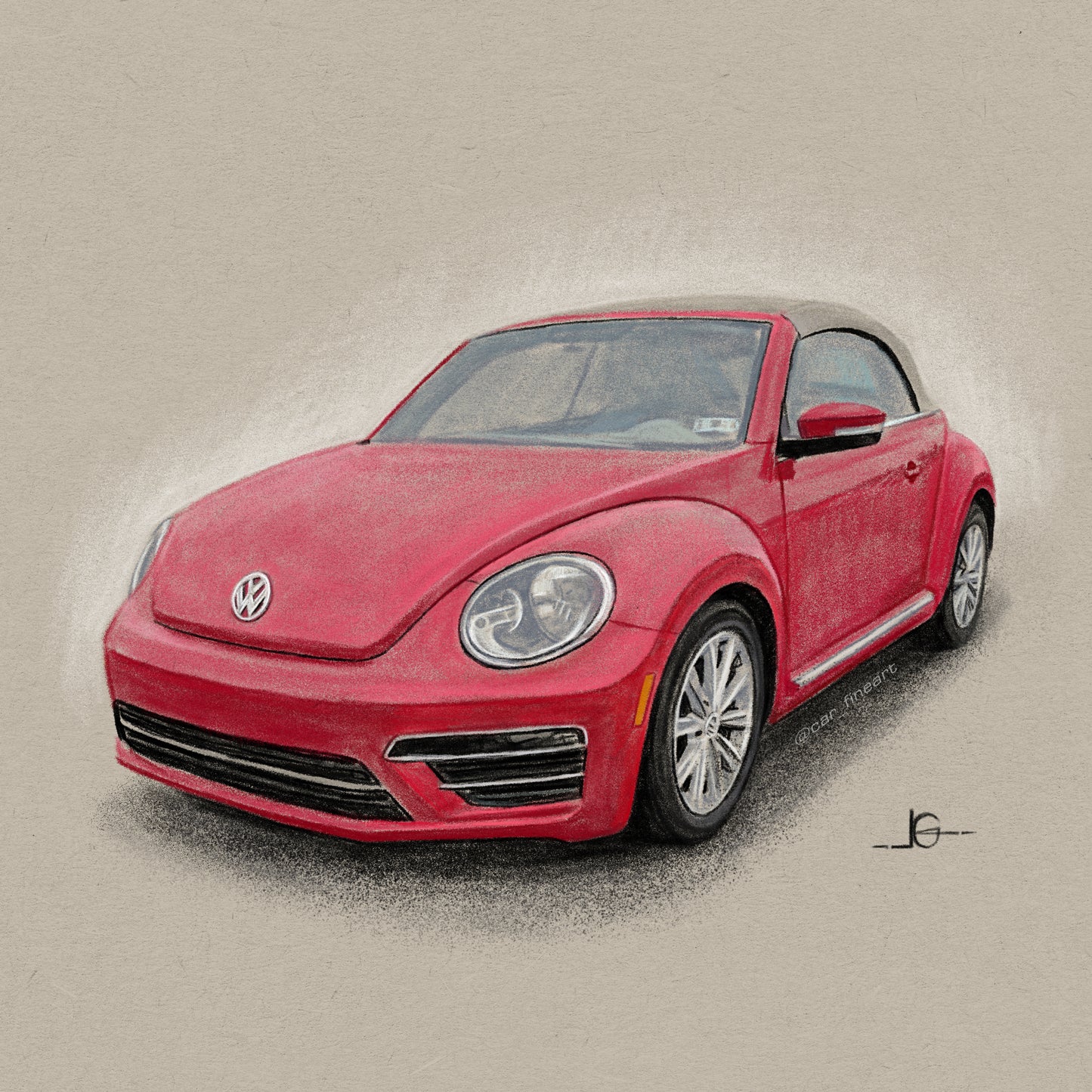 Custom Car Portrait Drawing From Photo