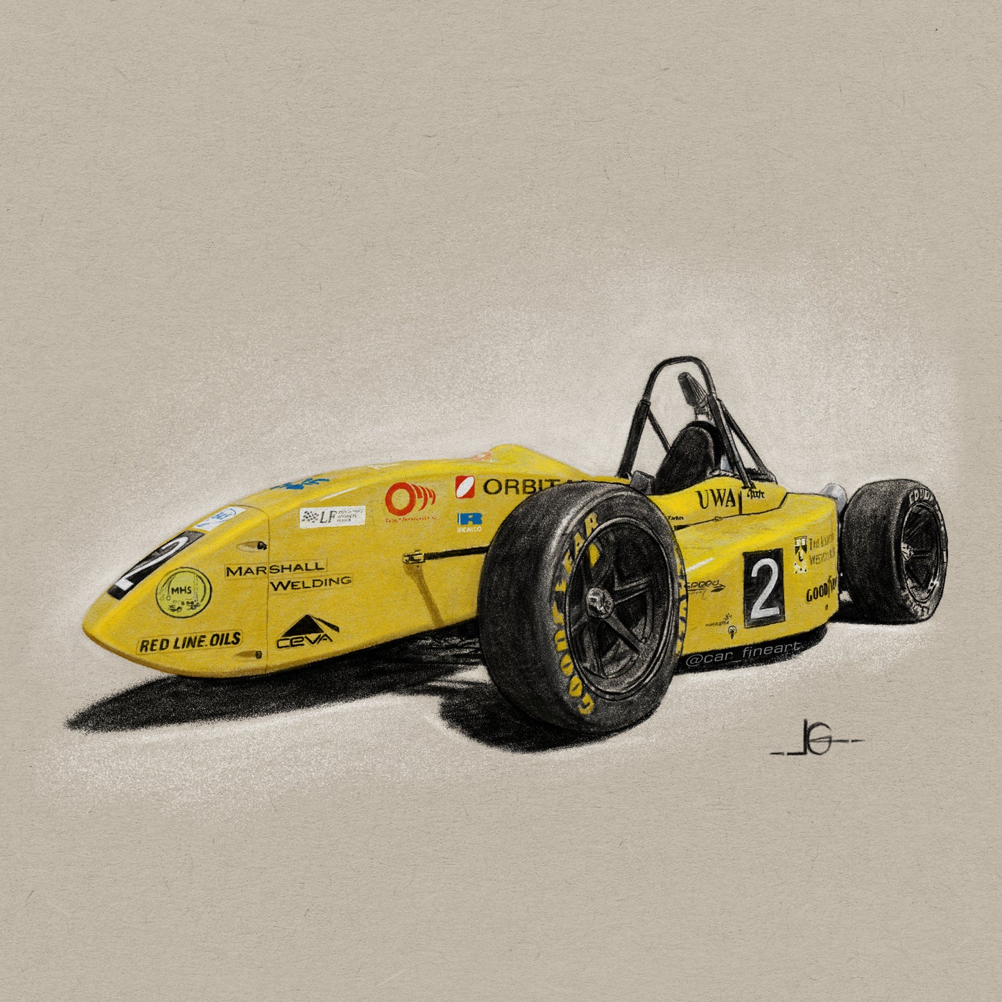 Custom Car Portrait Drawing From Photo