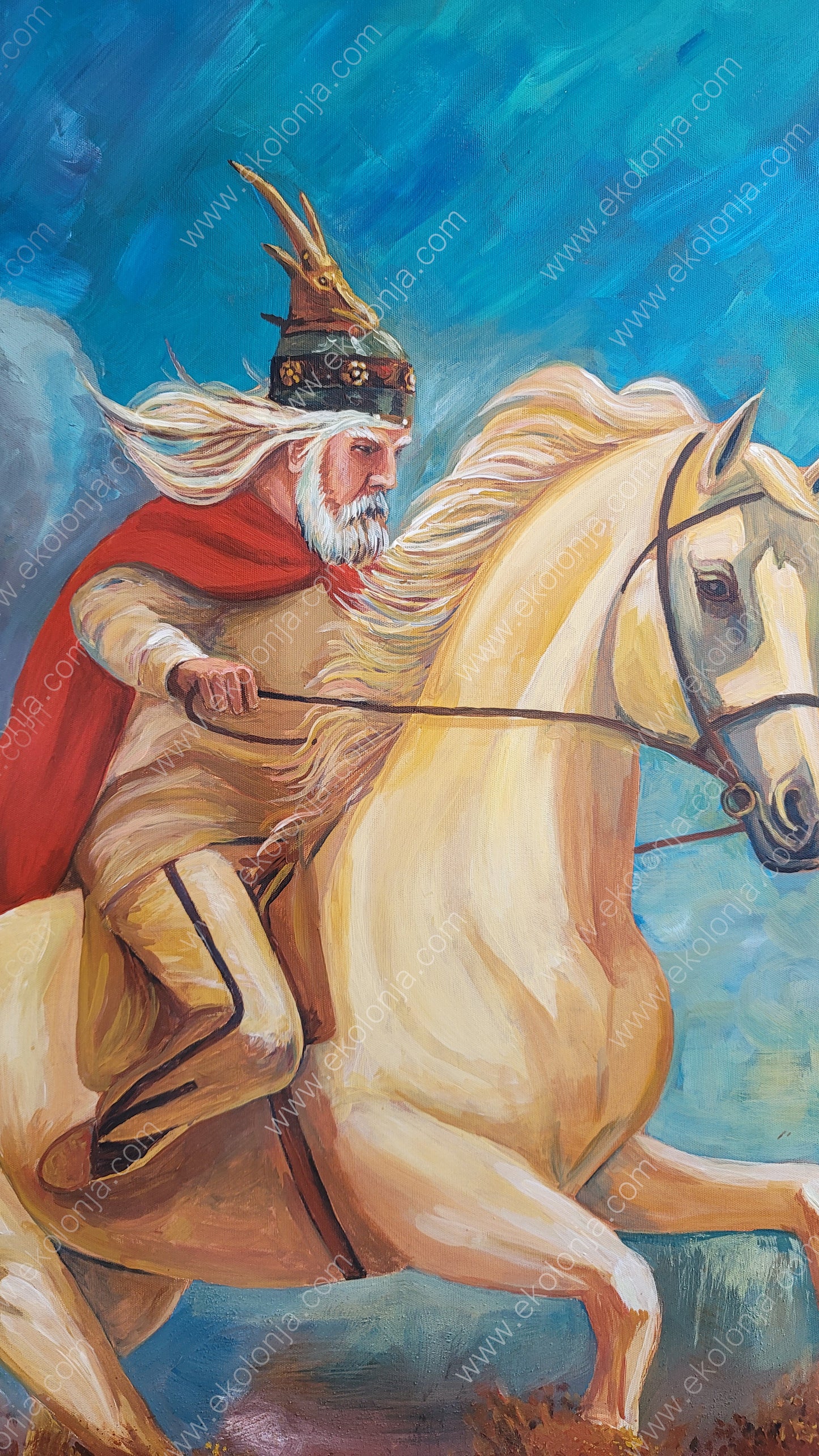 Gjergj Kastrioti Skanderbeg – Acrylic on Canvas 80x100cm (Unframed, Rolled Canvas)