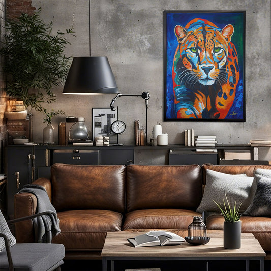 Colorful Leopard – Original Acrylic Painting on Canvas