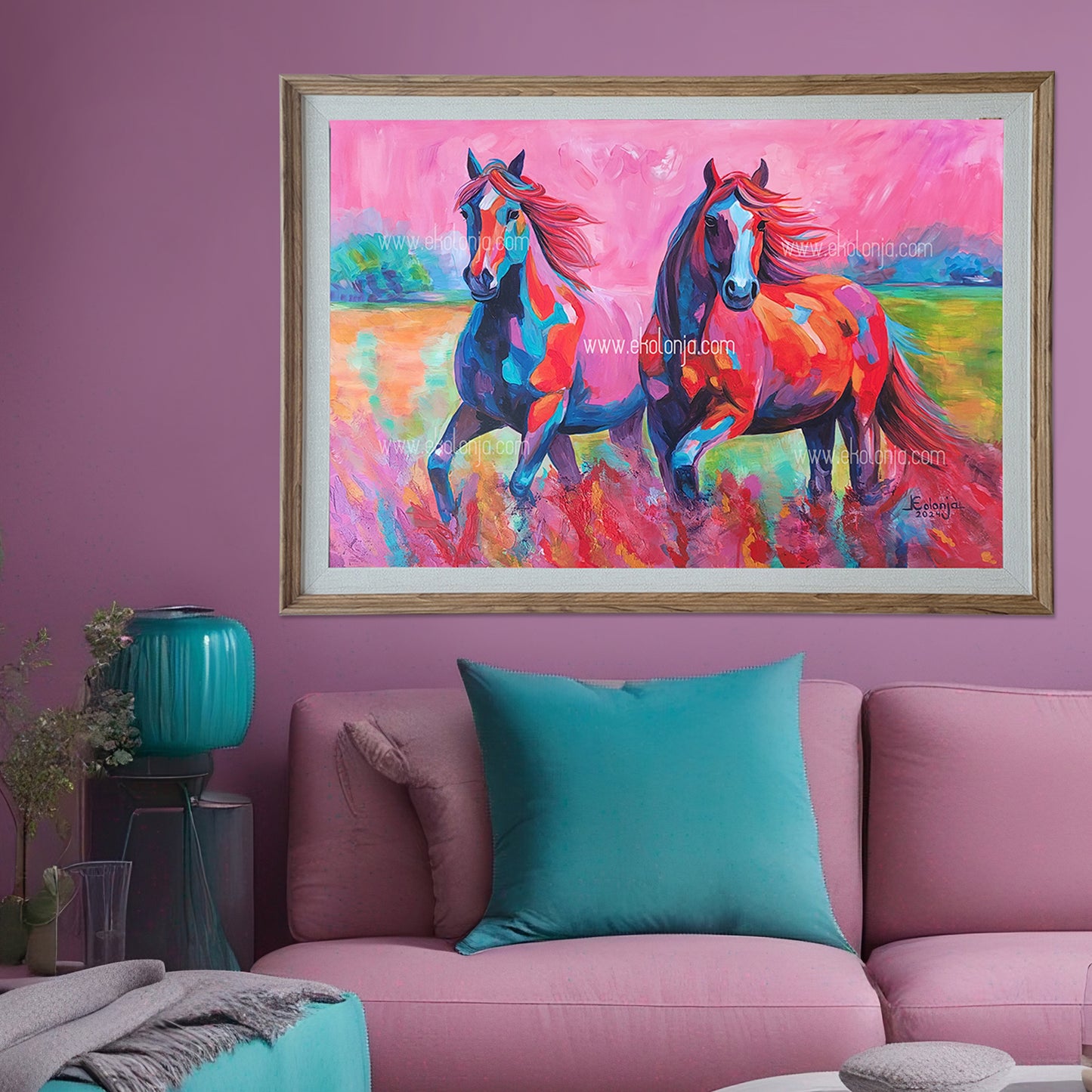 Two horses - Acrylic painting