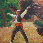 Valla e Shqipes  – Pikturë Origjinale Akril në Kanavacë