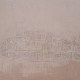 Pikturë me akrilik - Pamje nga Mangalemi – Berat, Shqipëri