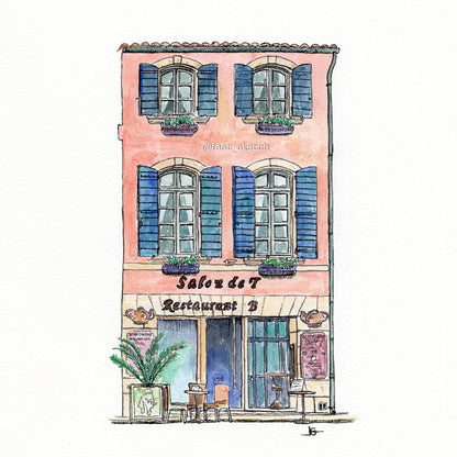 Custom Handmade House Watercolor Portrait