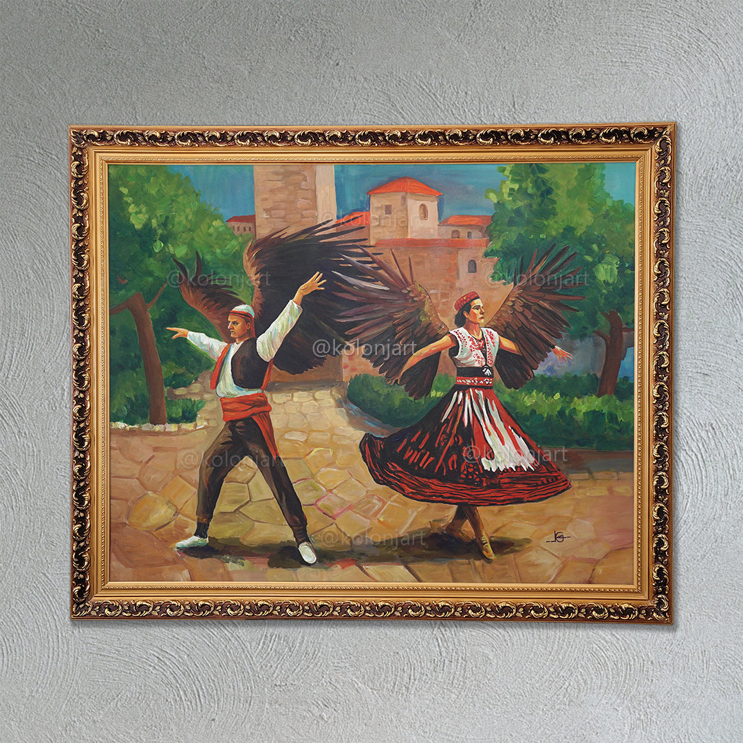 Vallja e Shqipes  – Original Acrylic Painting on Canvas