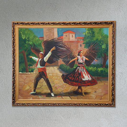 Vallja e Shqipes  – Original Acrylic Painting on Canvas