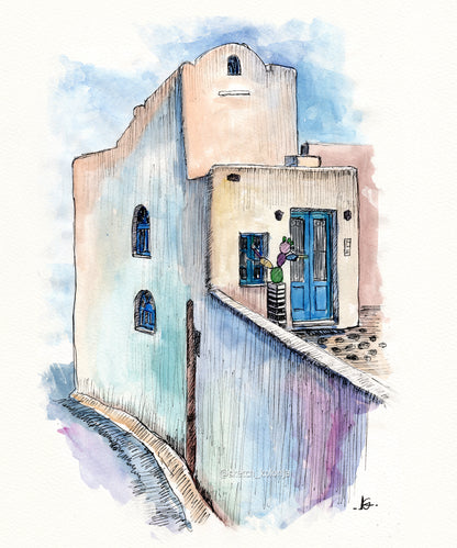 Custom Handmade House Watercolor Portrait