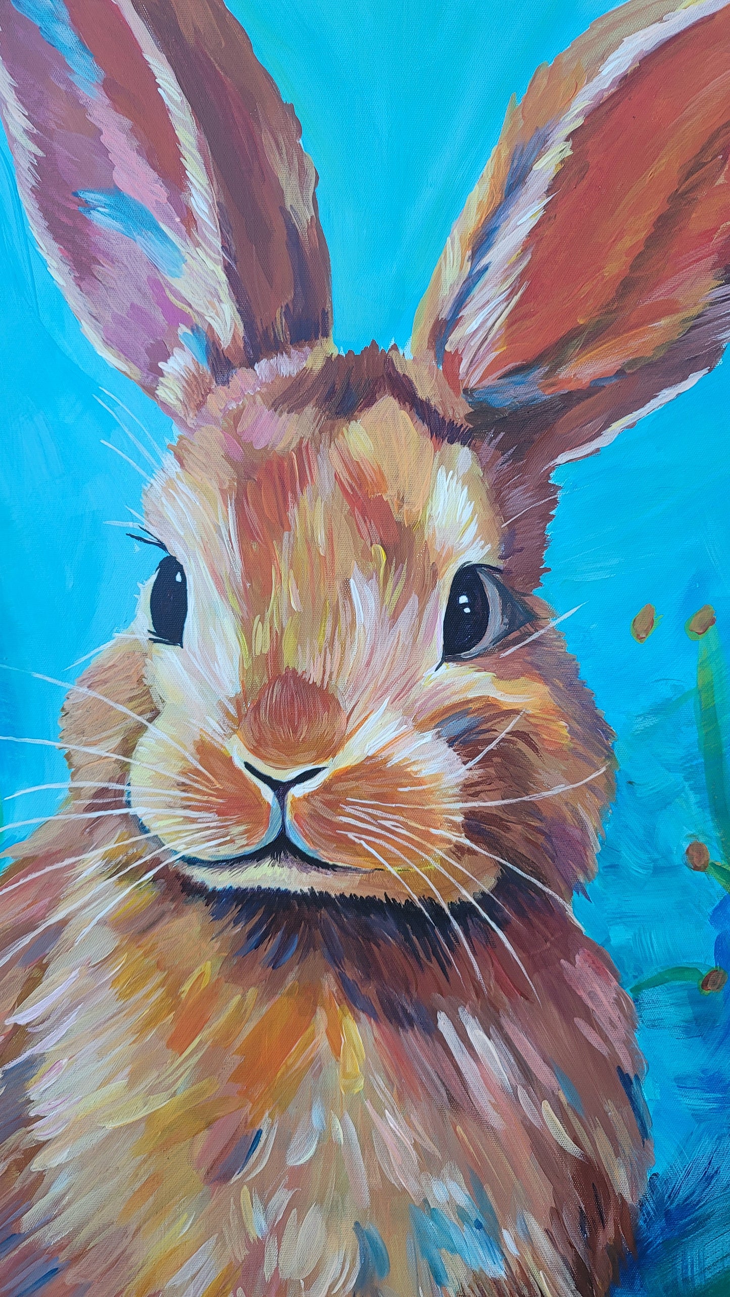 Colorful Bunny – Impressionist Painting for Kids' Rooms