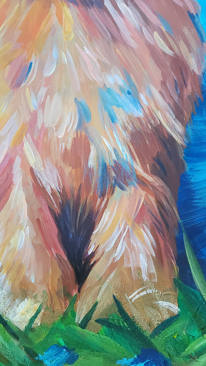 Colorful Bunny – Impressionist Painting for Kids' Rooms