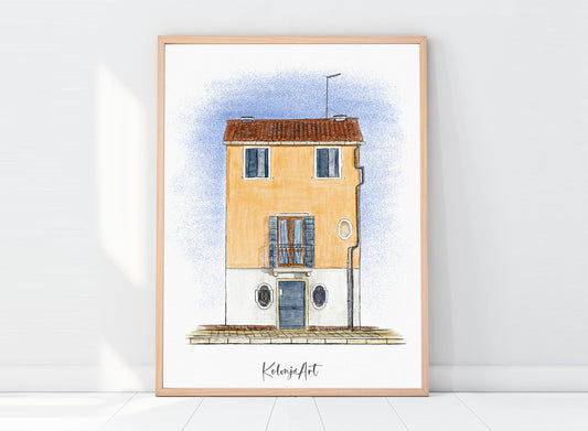 Custom Handmade House Portrait Drawing
