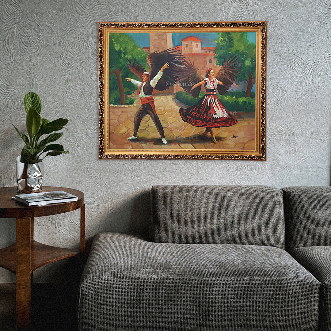 Vallja e Shqipes  – Original Acrylic Painting on Canvas
