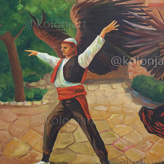 Vallja e Shqipes  – Original Acrylic Painting on Canvas