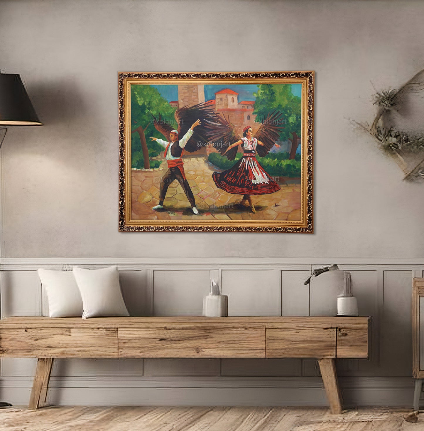 Vallja e Shqipes  – Original Acrylic Painting on Canvas