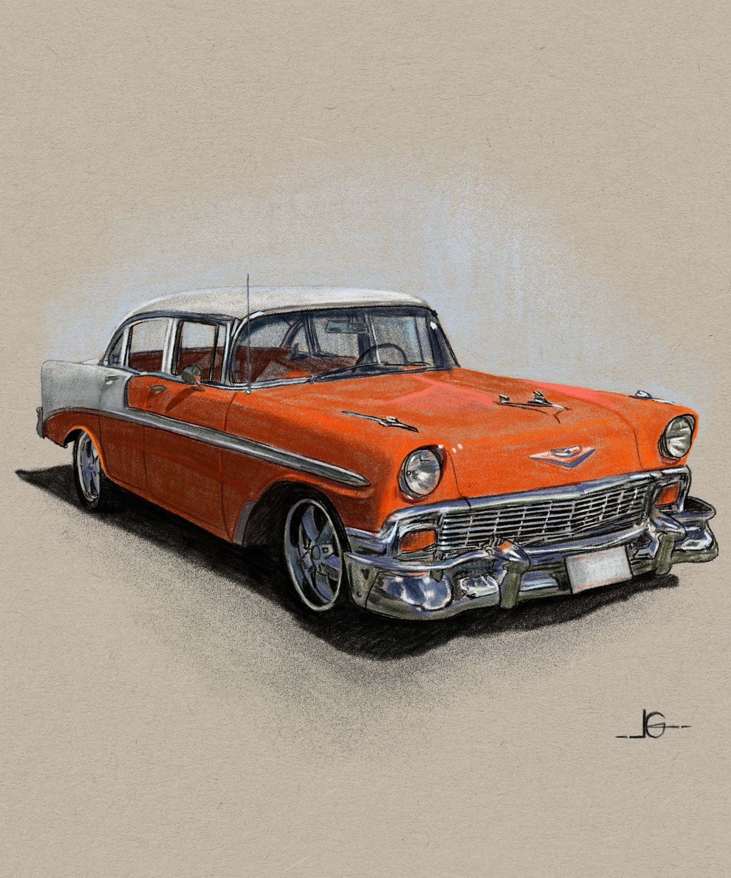 Custom Car Portrait Drawing From Photo