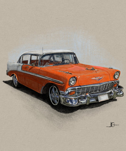 Custom Car Portrait Drawing From Photo