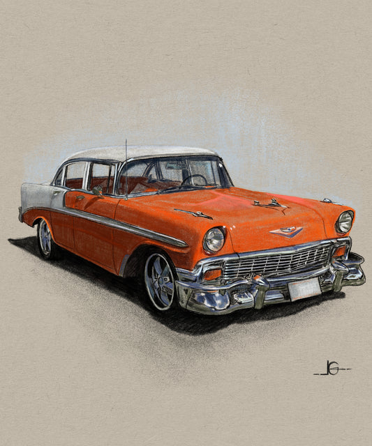 Custom Car Portrait Drawing From Photo