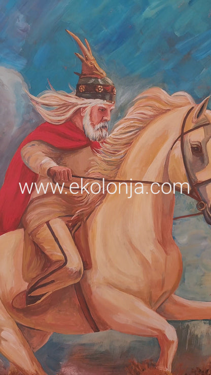 Gjergj Kastrioti Skanderbeg – Acrylic on Canvas 80x100cm (Unframed, Rolled Canvas)